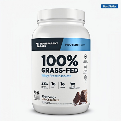 Transparent Labs Grass-Fed Whey Protein Isolate - Naturally Flavored, Gluten Free Whey Protein Powder with 28g of Protein per Serving & 9 Amino Acids - 30 Servings, Chocolate Peanut Butter